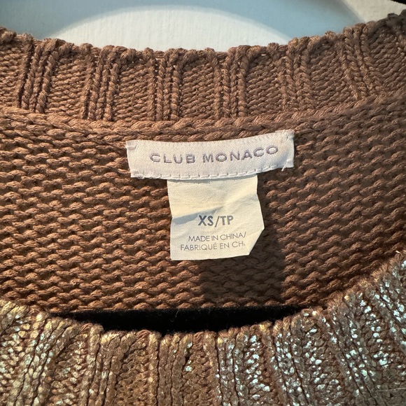 Club Monaco metallic gold sweater - Picture 4 of 4